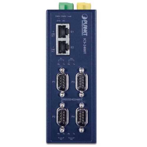 産業用4ポート RS232/RS422/RS485 シリアルデバイスサーバー