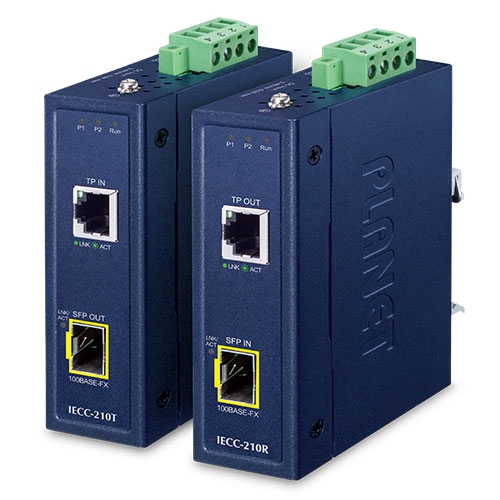 産業用EtherCATメディアコンバーターキット(IECC-210T + IECC-210R)