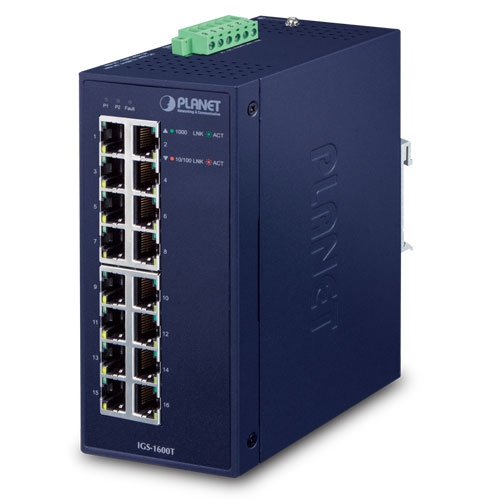 産業用 16ポート10/100/1000T イーサネットスイッチ