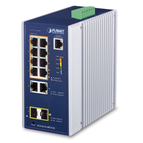 産業用8ポート 10/100/1000T 802.3at PoE + 2ポート 10/100/1000T + 2ポート 100/1000X SFP マネージドスイッチ