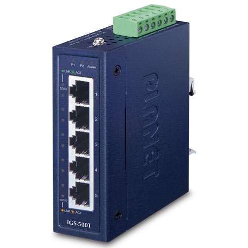 コンパクト産業用 5ポート10/100/1000T ギガビットイーサネットスイッチ