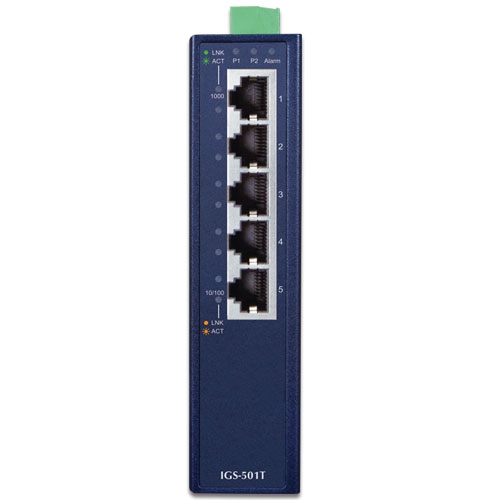 5ポート10/100/1000T 産業用ギガビットイーサネットスイッチ