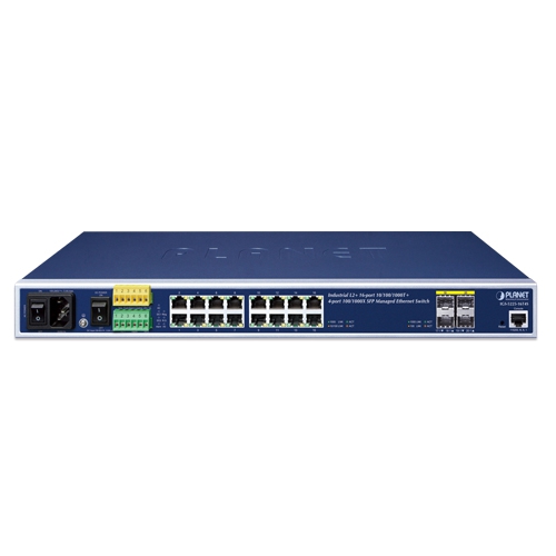 産業用L2+ 16ポート 10/100/1000T + 4ポート 100/1000X SFP マネージドイーサネットスイッチ