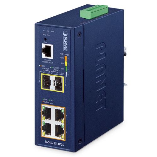 産業用L2+ 4ポート 10/100/1000T 802.3at PoE + 2ポート 1G/2.5G SFP マネージドイーサネットスイッチ