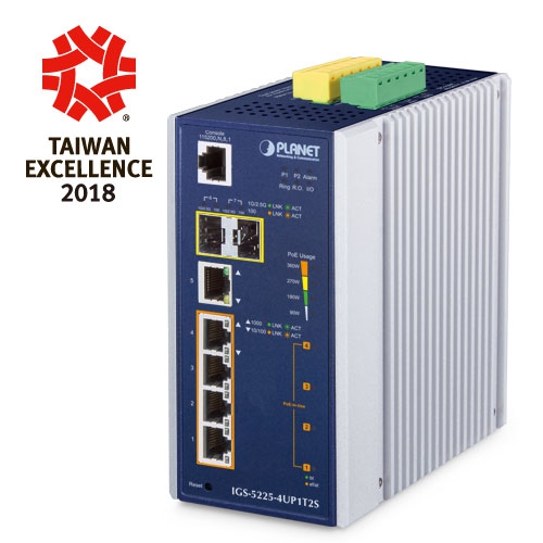 産業用L2+ 4ポート 10/100/1000T 802.3bt PoE + 1ポート 10/100/1000T + 2ポート 1G/2.5G SFP マネージドイーサネットスイッチ