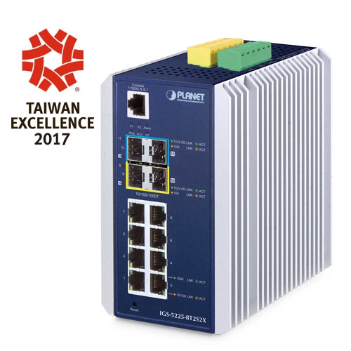 産業用L3 8ポート10/100/1000T + 2ポート1G/2.5G SFP + 2ポート10G SFP+ マネージドイーサネットスイッチ