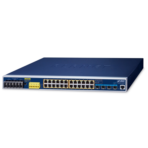 産業用L3 24ポート 10/100/1000T 802.3bt PoE + 4ポート 10G SFP+ マネージドイーサネットスイッチ