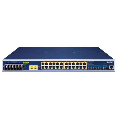 産業用L3 24ポート 10/100/1000T 802.3bt PoE + 4ポート 10G SFP+ マネージドイーサネットスイッチ