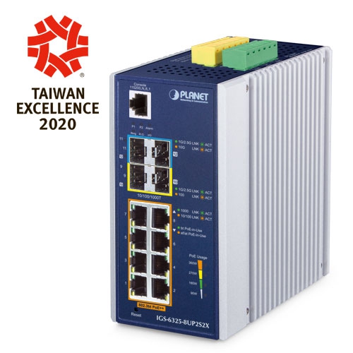 産業用L3 8ポート 10/100/1000T 802.3bt PoE + 2ポート 100/1000X SFP + 2ポート 10G SFP+ マネージドイーサネットスイッチ
