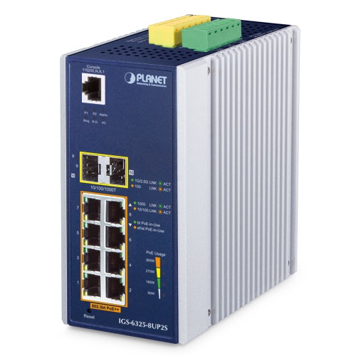 産業用L3 8ポート 10/100/1000T 802.3bt PoE + 2ポート 100/1000X SFP マネージドイーサネットスイッチ