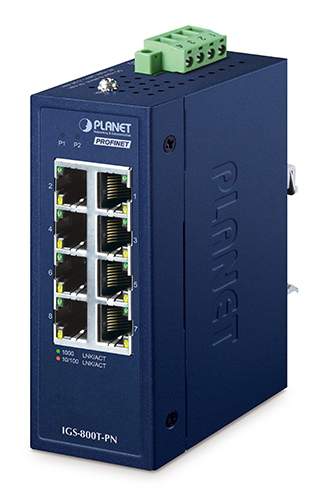 コンパクト産業用 8ポート10/100/1000T PROFINETスイッチ