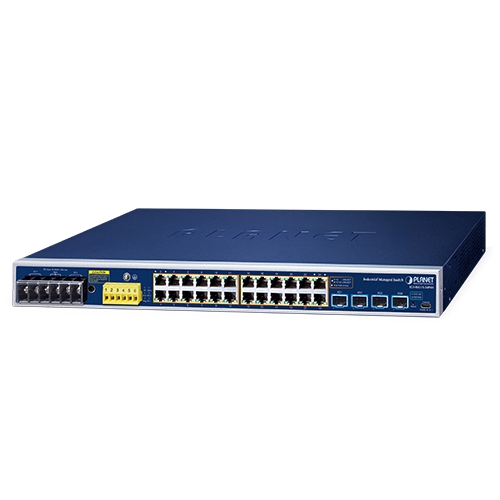 産業用L2+ 24ポート 10/100/1000T 802.3at PoE + 4ポート 10G SFP+ マネージドイーサネットスイッチ