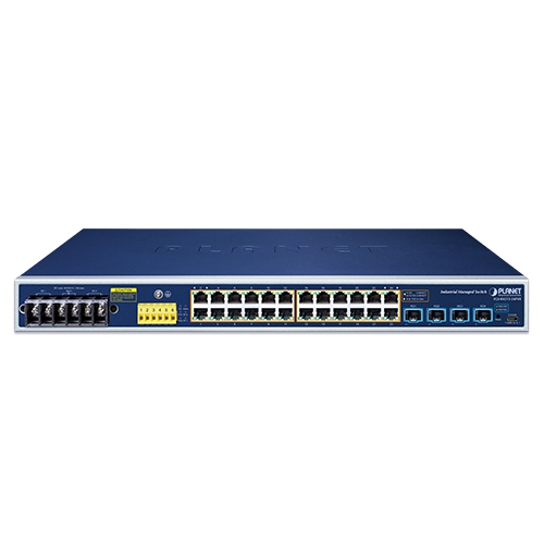産業用L2+ 24ポート 10/100/1000T 802.3at PoE + 4ポート 10G SFP+ マネージドイーサネットスイッチ