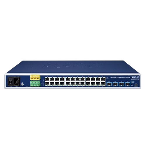 産業用L2+ 24ポート 10/100/1000T + 4ポート 10G SFP+ マネージドイーサネットスイッチ