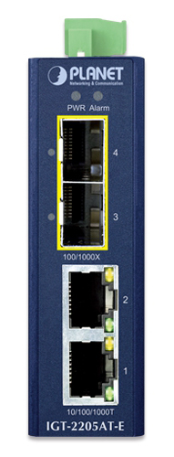 産業用コンパクト 2ポート 10/100/1000BASE-T～2ポート 100/1000BASE-X メディアコンバーター
