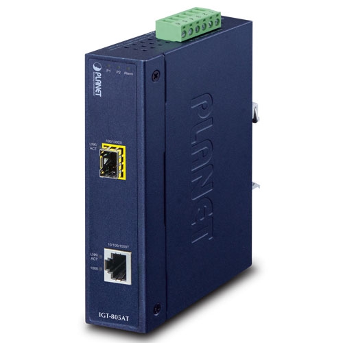 産業用10/100/1000BASE-T～100/1000BASE-X SFPメディアコンバーター
