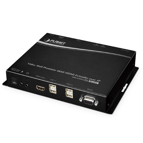 ビデオウォール 4K/60 HDMIおよびPoE対応USB over IPレシーバー