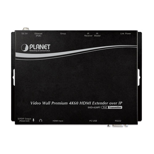 ビデオウォール 4K/60 HDMI & USB over IP 送信機 PoE 対応