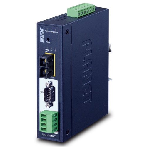 IP30 産業用1ポート RS232/RS422/RS485 Modbus ゲートウェイ(1×100FX SC MM/2KM -40～75℃)