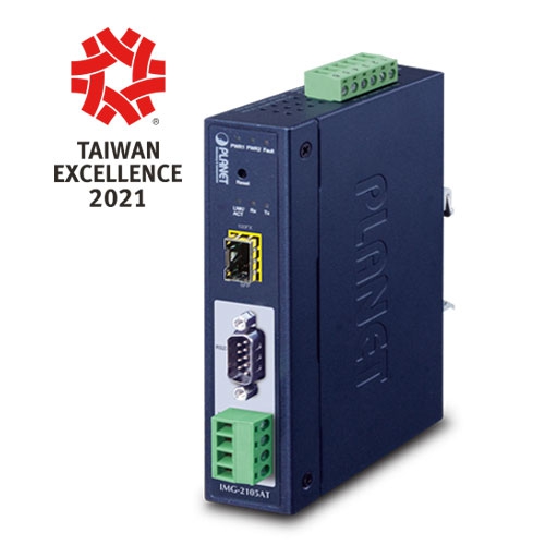 IP30 産業用1ポート RS232/RS422/RS485 Modbus ゲートウェイ(1×100BASE-FX SFP)