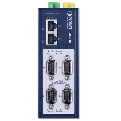 産業用4ポート RS232/422/485 Modbus ゲートウェイ