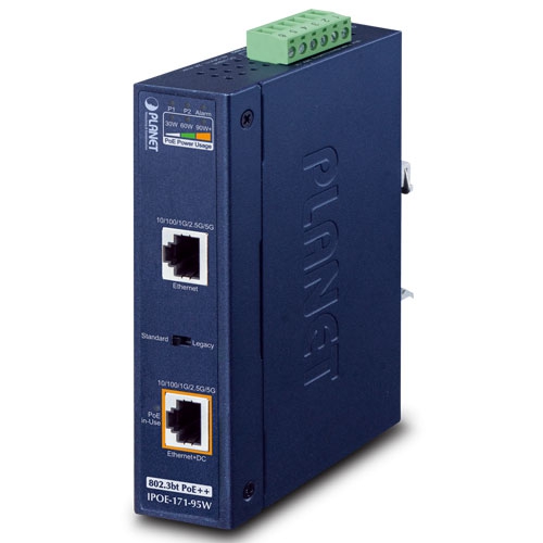 産業用 シングルポート マルチギガビット802.3bt PoE++インジェクター