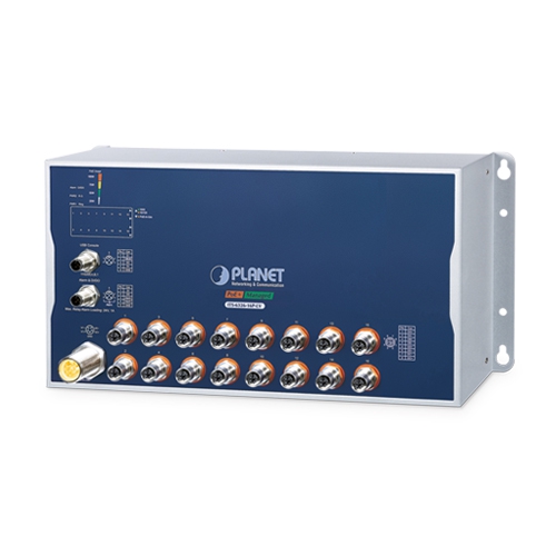 産業用L3 16ポート 10/100/1000T 802.3at PoE M12 マネージドイーサネットスイッチ