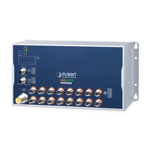 産業用L3 16ポート 10/100/1000T 802.3at PoE M12 マネージドイーサネットスイッチ