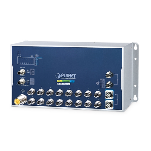 産業用L3 16ポート 10/100/1000T M12 + 2ポート 10GBASE-T M12 + 2ポート 10G Q-ODC マネージドイーサネットスイッチ