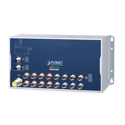 産業用L3 8ポート 10/100/1000T 802.3at PoE M12 + 8ポート 10/100/1000T M12 マネージドイーサネットスイッチ
