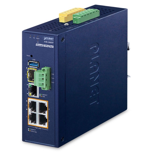 産業用4ポート 10/100/1000T 802.3at PoE + 1ポート 10/100/1000T + 1ポート 1000X SFP VPN セキュリティゲートウェイ