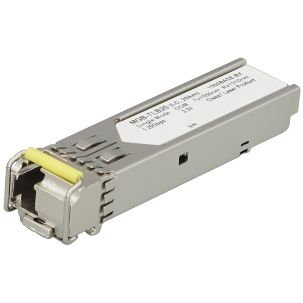 1000BASE-BX SFPトランシーバー WDM TX:1550nm mini-GBICモジュール - 20km -40～85℃