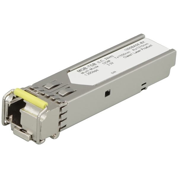 1000BASE-BX SFPトランシーバー WDM TX:1550nm mini-GBICモジュール - 2km -40～85℃