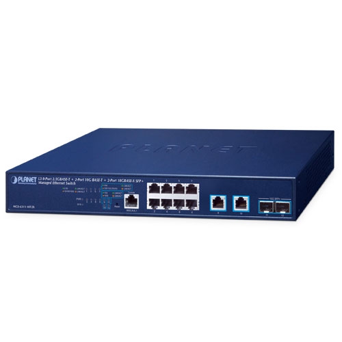 L3 8ポート 2.5GBASE-T + 2ポート 10GBASE-T + 2ポート 10GBASE-X SFP+ マネージドイーサネットスイッチ