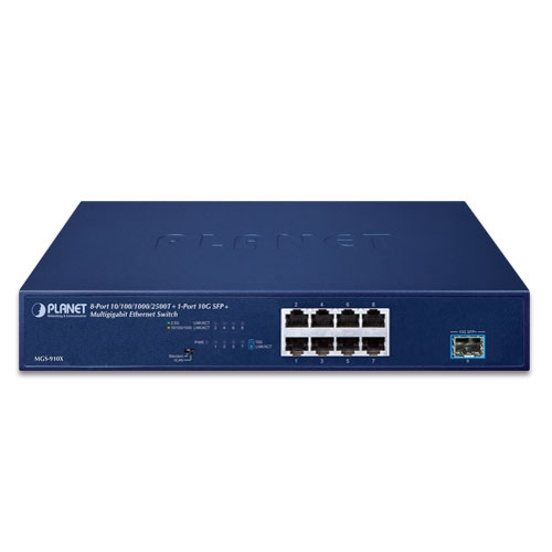 8ポート 10/100/1000/2500T + 1ポート 10G SFP + マルチギガビットイーサネットスイッチ