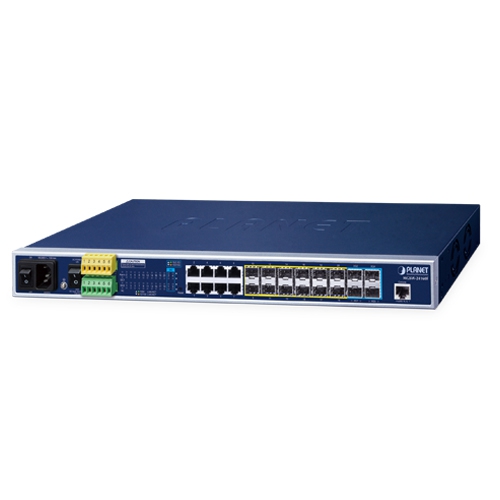 L2+ 8ポート 10/100/1000T + 12ポート 100/1000X SFP + 4ポート 10G SFP+ マネージドメトロイーサネットスイッチ