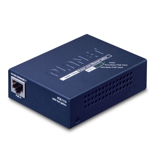 シングルポート 10/100/1000Mbps ウルトラPoEスプリッター(12V/19V/24V)