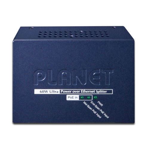 シングルポート 10/100/1000Mbps ウルトラPoEスプリッター(12V/19V/24V)