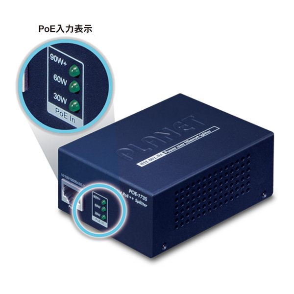 PoEスプリッター IEEE 802.3bt ギガビット