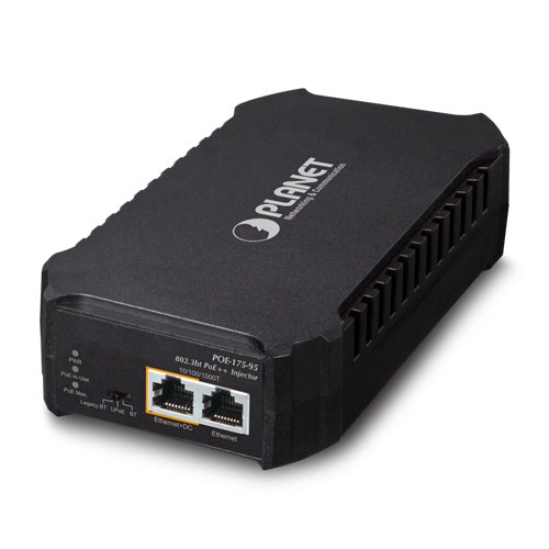 1ポート 10/100/1000Mbps 802.3bt PoE++インジェクタ