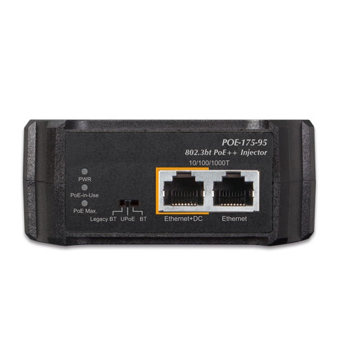 1ポート 10/100/1000Mbps 802.3bt PoE++インジェクタ