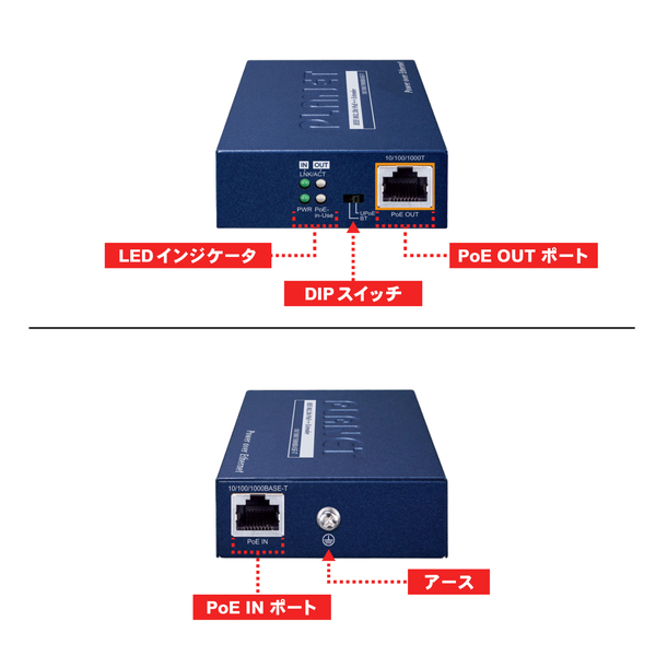 802.3bt PoE++エクステンダー