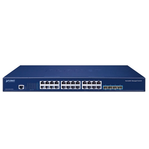 L3 24ポート 10/100/1000T + 4ポート 10G SFP+ スタッカブルマネージドスイッチ
