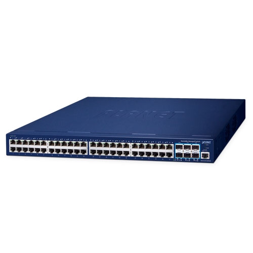 L3 48ポート 10/100/1000T + 6ポート 10G SFP+スタッカブルマネージドスイッチ