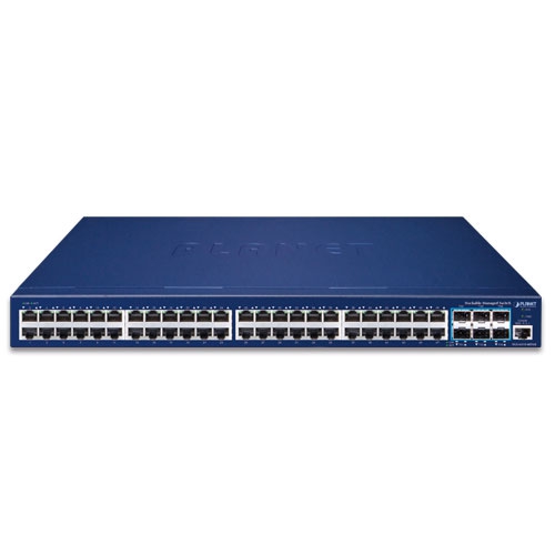 L3 48ポート 10/100/1000T + 6ポート 10G SFP+スタッカブルマネージドスイッチ