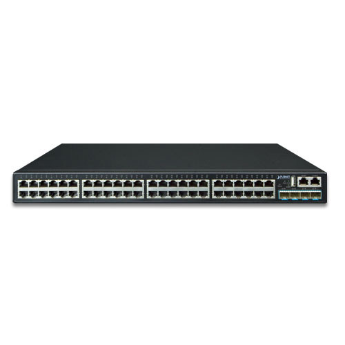 レイヤー3 48ポート 10/100/1000T + 4ポート 10G SFP+ スタッカブルマネージドスイッチ