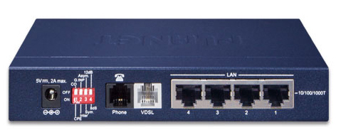 4ポート10/100/1000BASE-T - VDSL2変換ブリッジ 35bプロファイル G.vectoring対応