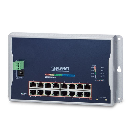 産業用16ポート 10/100/1000T 802.3at PoE + 2ポート 100/1000X SFP 壁掛けマネージドスイッチ