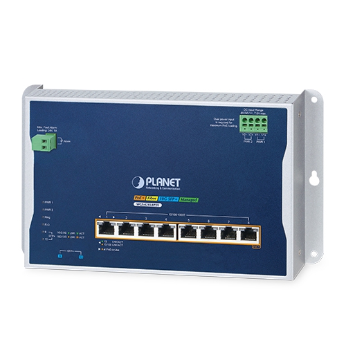 産業用L2+8ポート 10/100/1000T 802.3at PoE + 2ポート10G SFP+ 壁掛け型マネージドイーサネットスイッチ