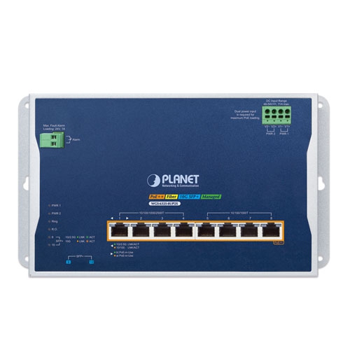 産業用L3 4ポート 2.5G 802.3bt PoE + 4ポート 10/100/1000T 802.3bt PoE + 2ポート 10G SFP+ 壁掛け型マネージドスイッチ
